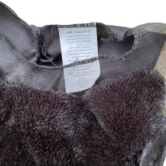 Black Cat Halloween Costume Dress Up Gown Sleeveless Tulle Size Large 10-12 - Picture 6 of 8